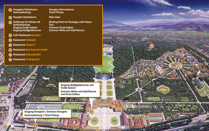 Area map Schoenbrunn Palace Concerts