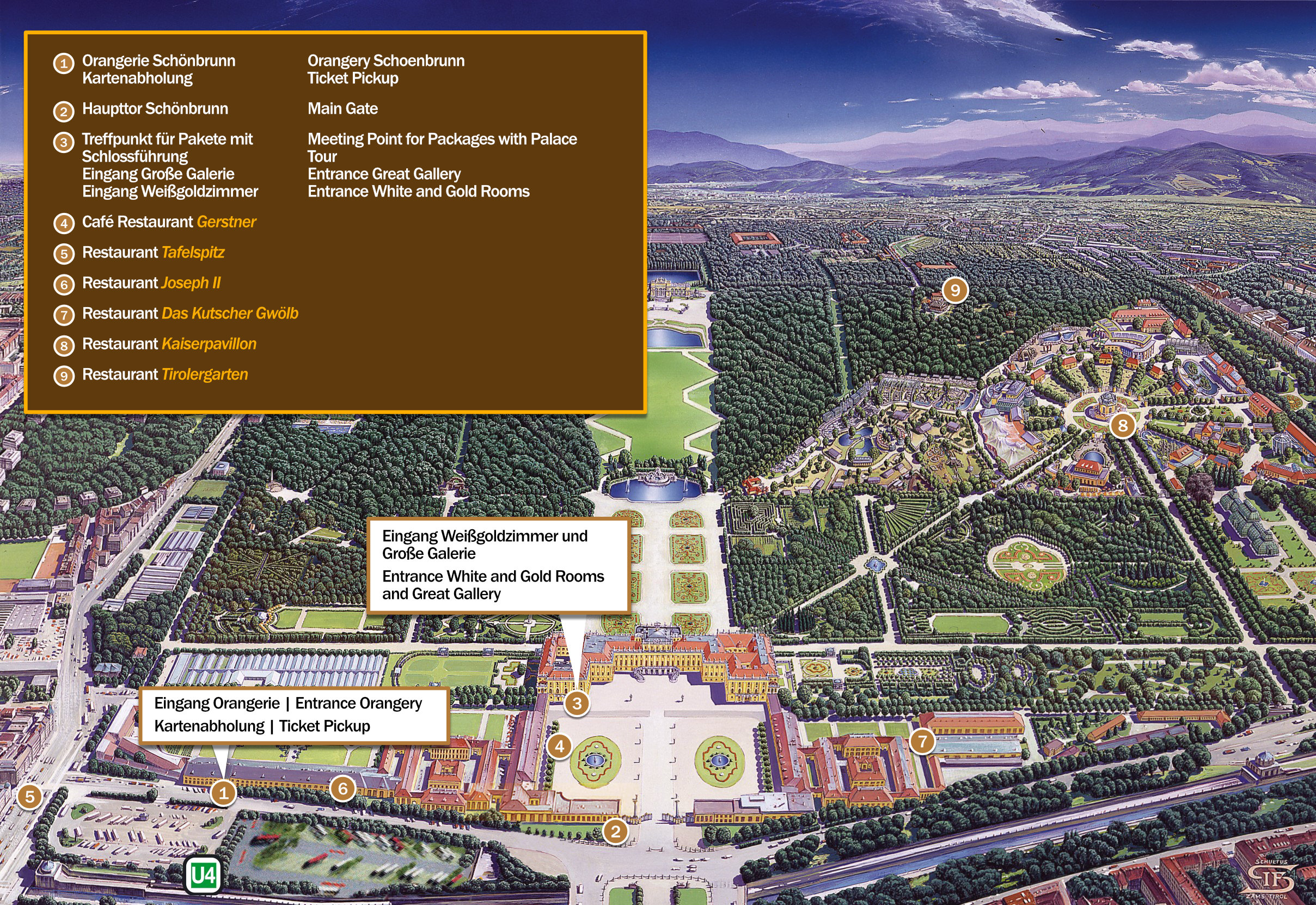 Area map Schoenbrunn Palace Concerts